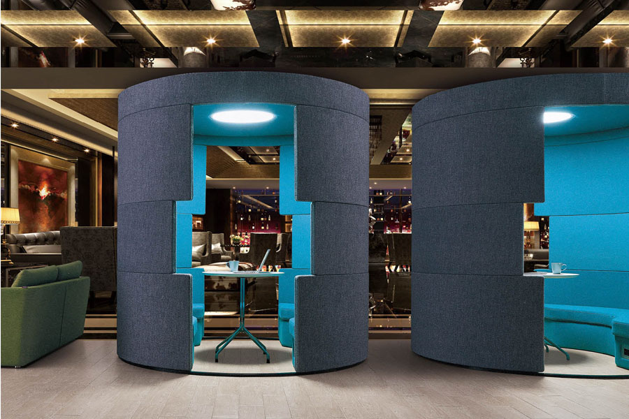 休閑區(qū)卡座沙發